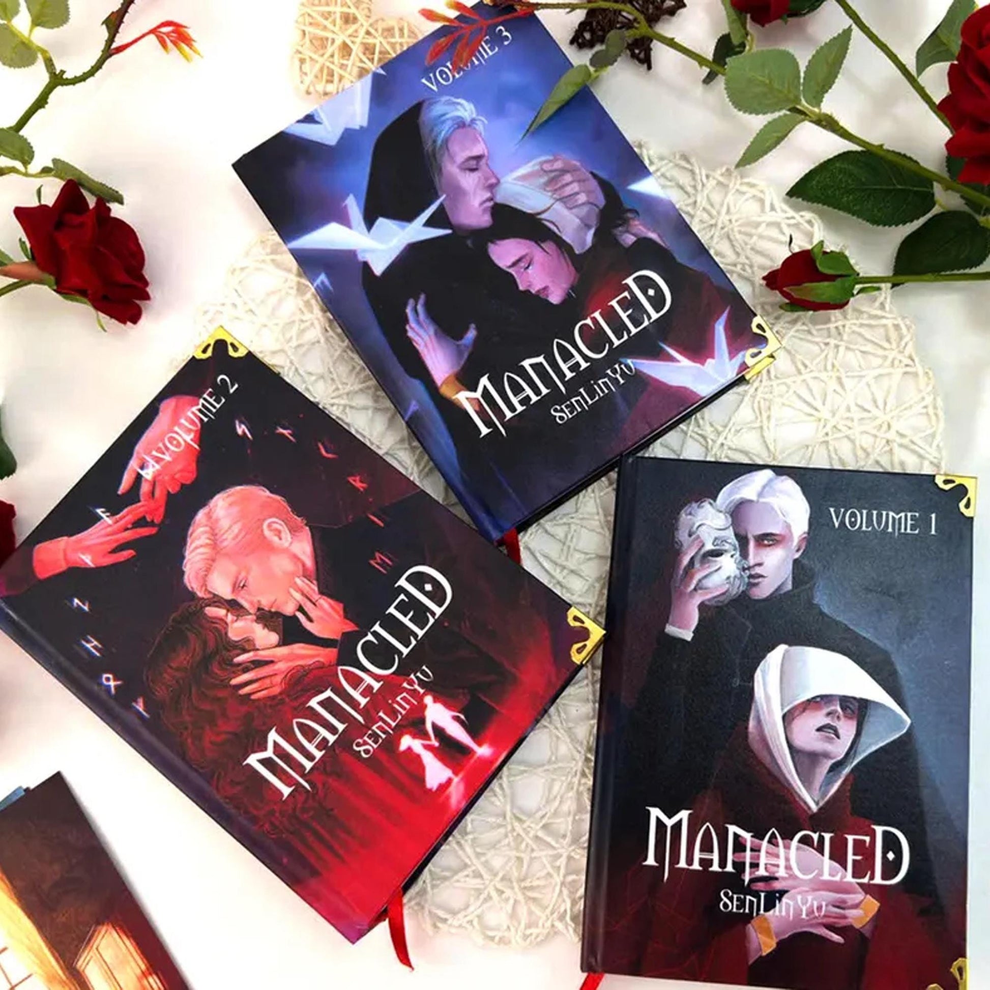 Manacled Book – Deluxe 3-Volume Edition with Illustrations, Complete Series, Poster Gift Set N024