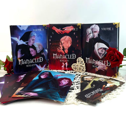 Manacled Book – Deluxe 3-Volume Edition with Illustrations, Complete Series, Poster Gift Set N024