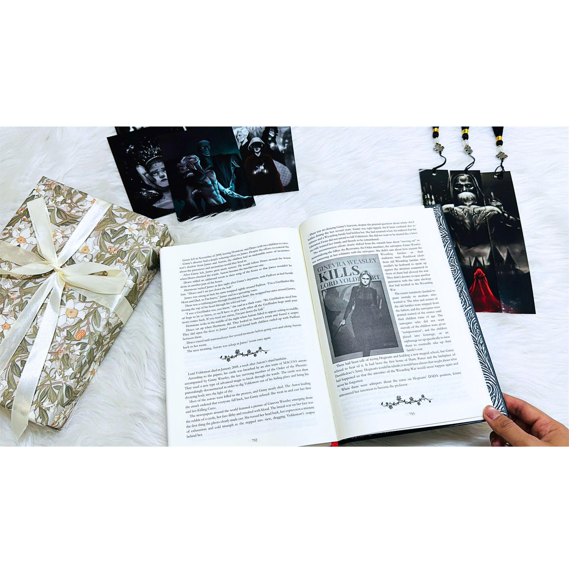 Manacled Illustrated Hardcover Book Style 2 – Collector Edition Novel | Handmade Rebound Dark Romance | Art Prints & Bookmark Set
