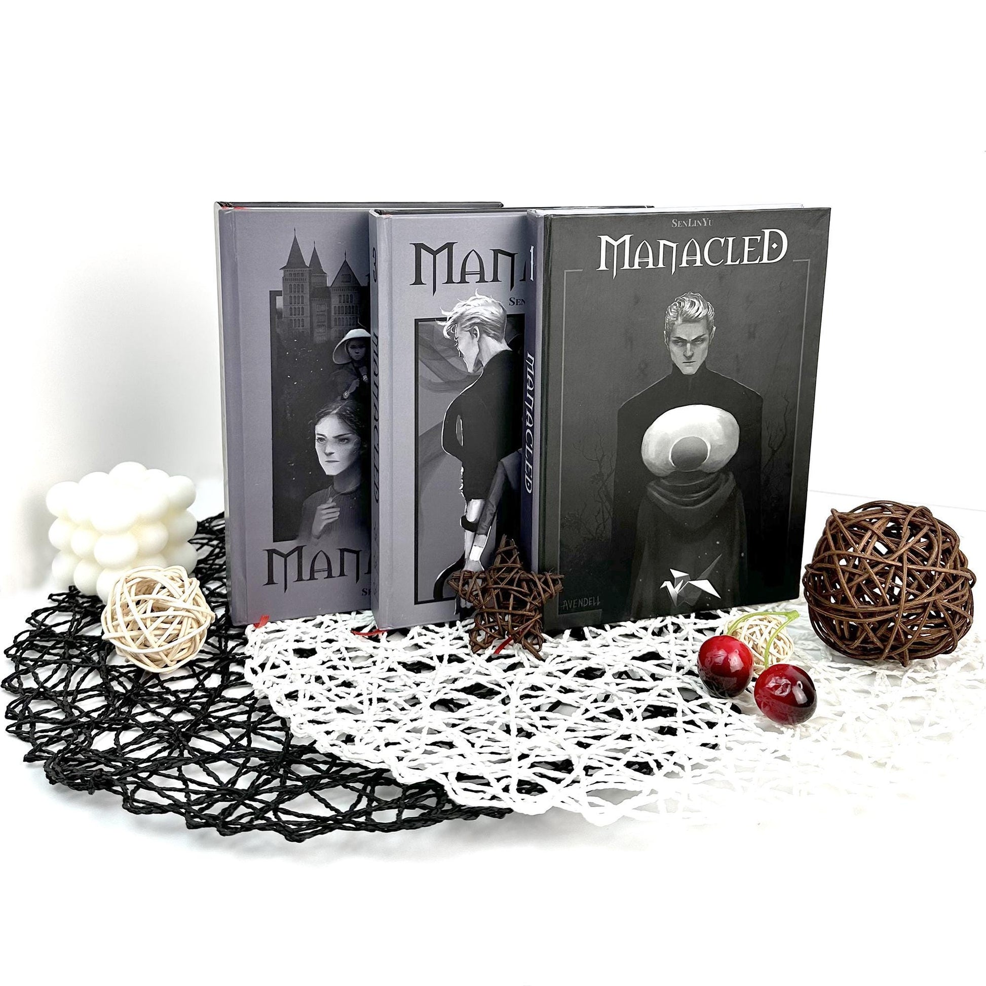 Manacled Book – Deluxe 3-Volume Edition with Illustrations, Complete Series, Poster Gift Set N01
