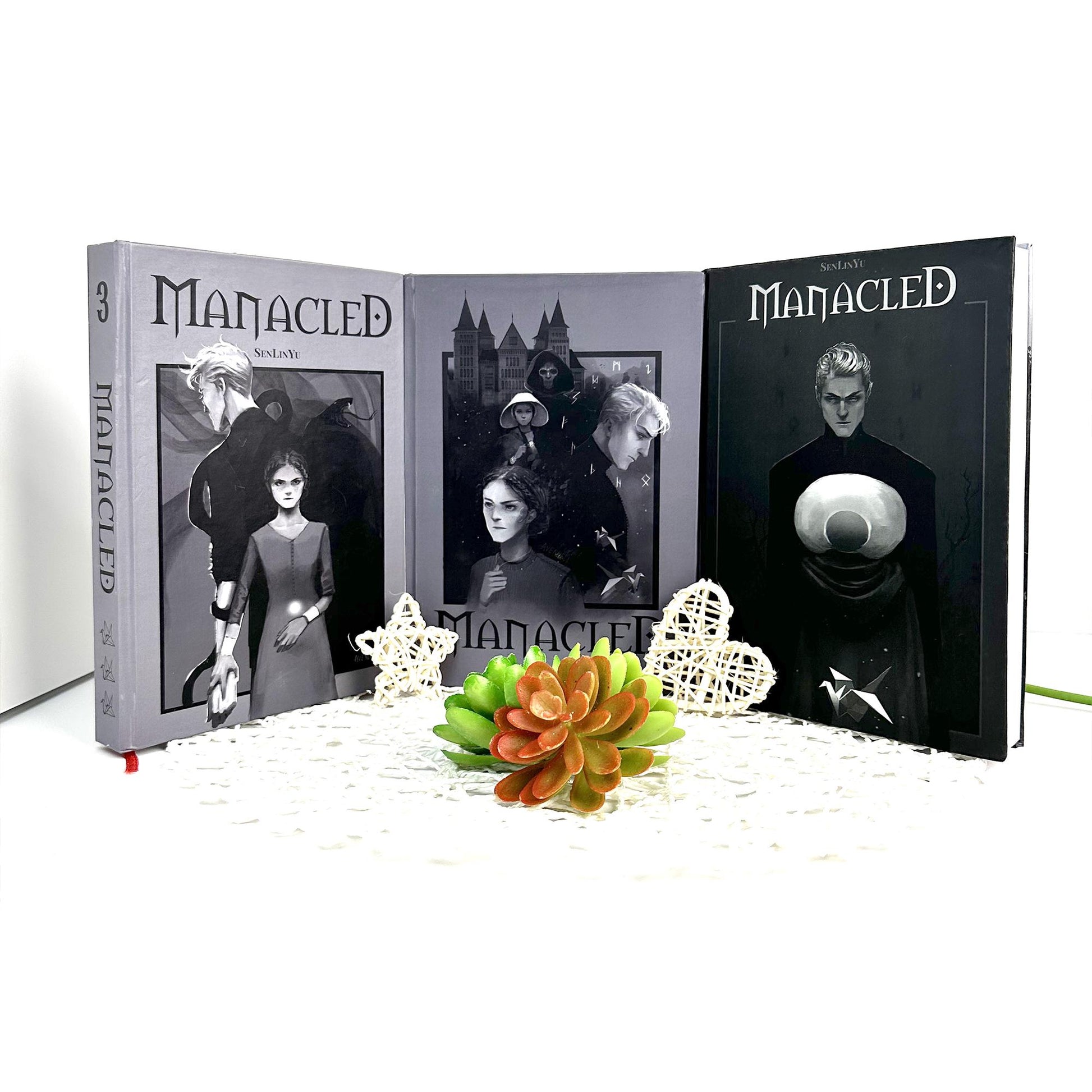 Manacled Book – Deluxe 3-Volume Edition with Illustrations, Complete Series, Poster Gift Set N01
