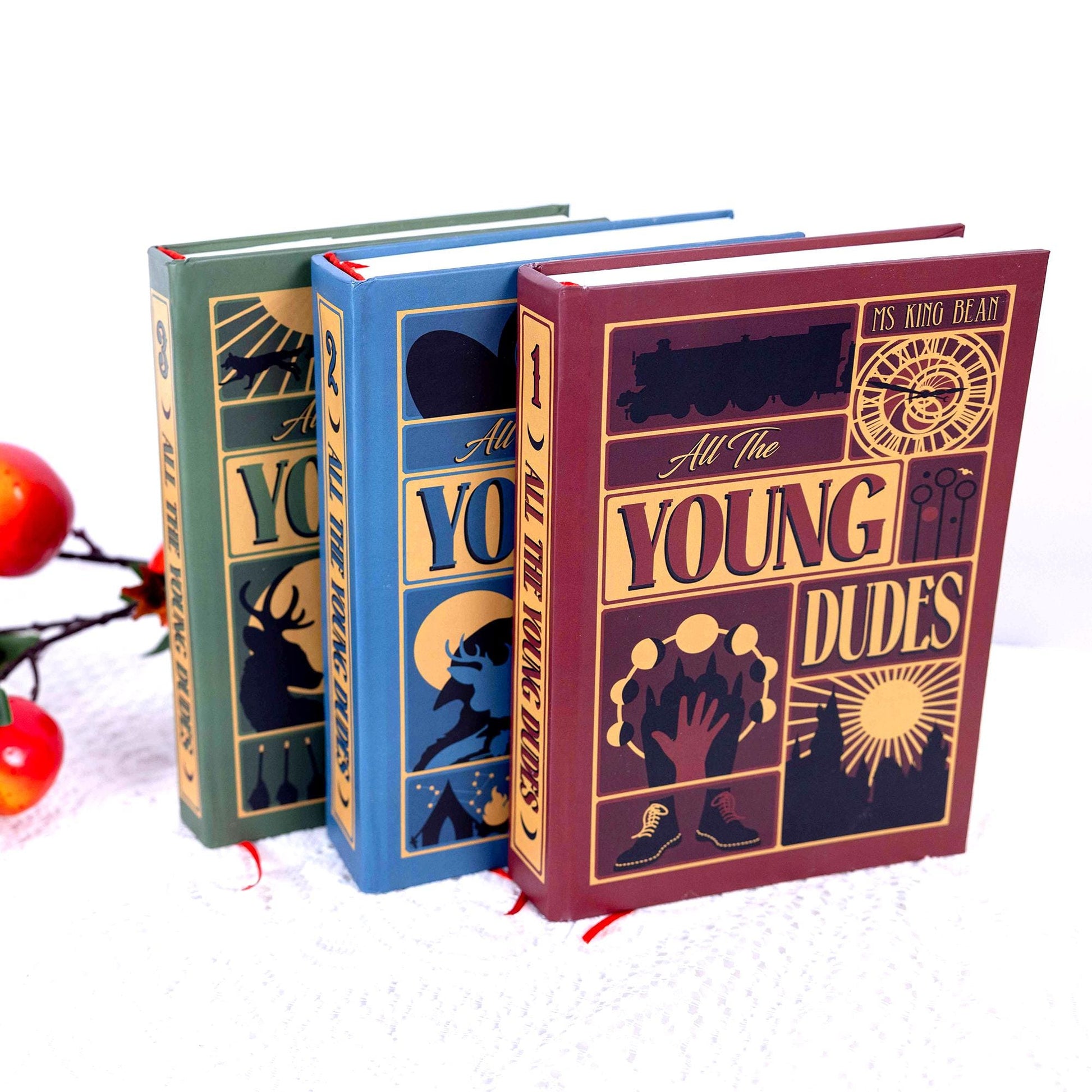 All The Young Dudes Book Set, Custom Cover Hardcover with Bookmarks N03