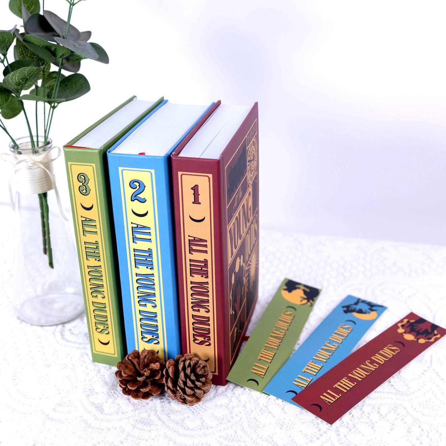 All The Young Dudes Book Set, Custom Cover Hardcover with Bookmarks N03