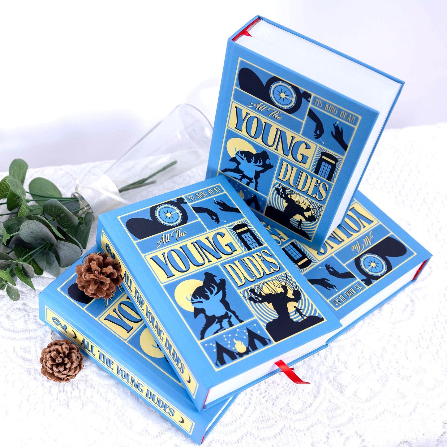 All The Young Dudes Book Set, Custom Cover Hardcover with Bookmarks N03