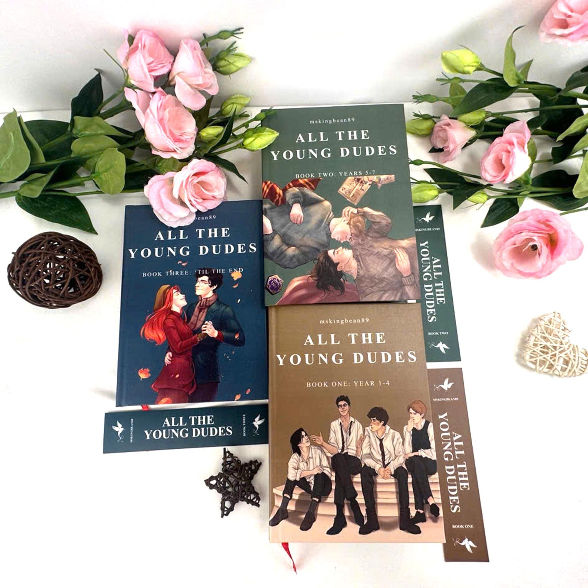 All The Young Dudes Book Set, Custom Cover Hardcover with Bookmarks N07
