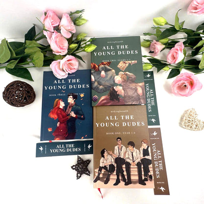 All The Young Dudes Book Set, Custom Cover Hardcover with Bookmarks N07