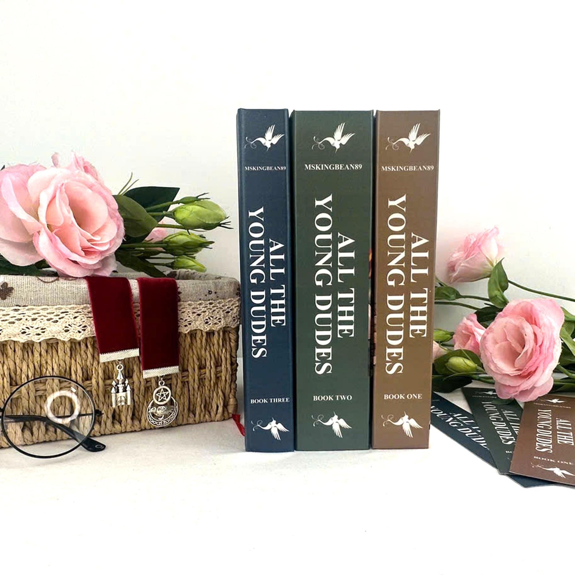 All The Young Dudes Book Set, Custom Cover Hardcover with Bookmarks N07