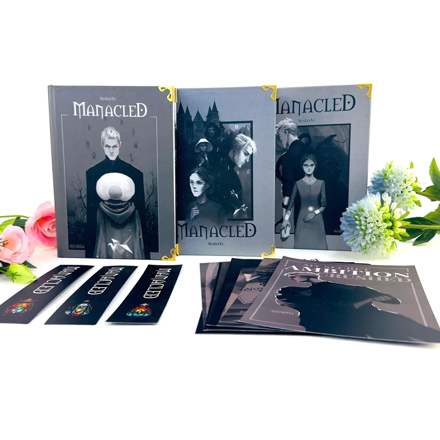Manacled Book – Deluxe 3-Volume Edition with Illustrations, Complete Series, Poster Gift Set N014