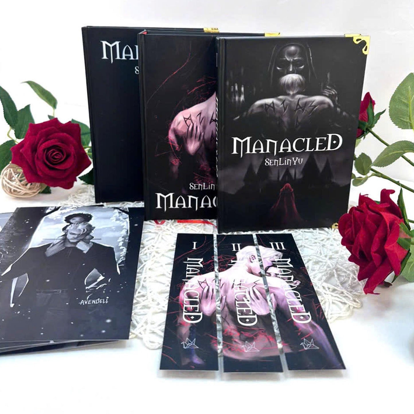 Manacled Book – Deluxe 3-Volume Edition with Illustrations, Complete Series, Poster Gift Set N015
