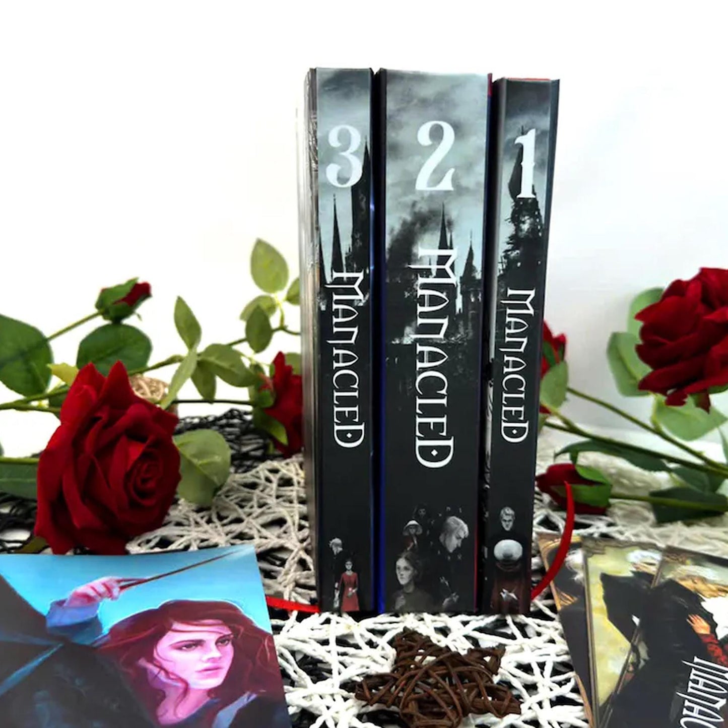 Manacled Book – Deluxe 3-Volume Edition with Illustrations, Complete Series, Poster Gift Set N024