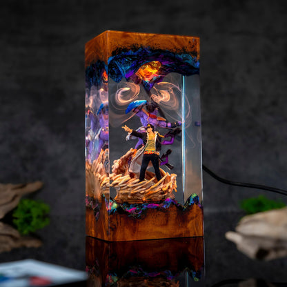 Gojo Satoru resin night light, Jujutsu Kaisen-Inspired Collectible, Otaku Room Decor Gift, Jotaro Kujo Resin Lamp, JoJo Anime Night Light