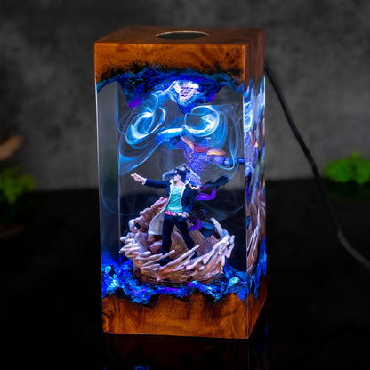 Gojo Satoru resin night light, Jujutsu Kaisen-Inspired Collectible, Otaku Room Decor Gift, Jotaro Kujo Resin Lamp, JoJo Anime Night Light