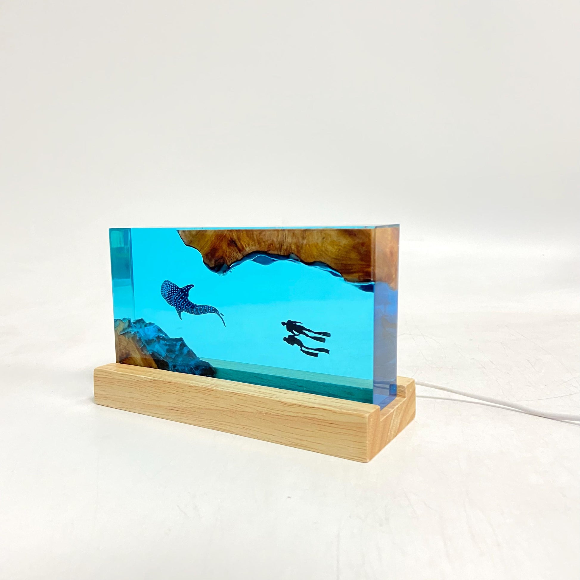Whale Shark Cube Resin Lamp, Home Decor, Personalized Gifts, Halloween Gifts, Christmas Gifts, Handmade Gifts for Kids, Divers Crafts