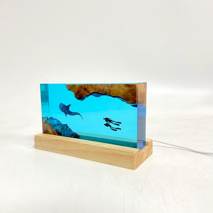 Whale Shark Cube Resin Lamp, Home Decor, Personalized Gifts, Halloween Gifts, Christmas Gifts, Handmade Gifts for Kids, Divers Crafts