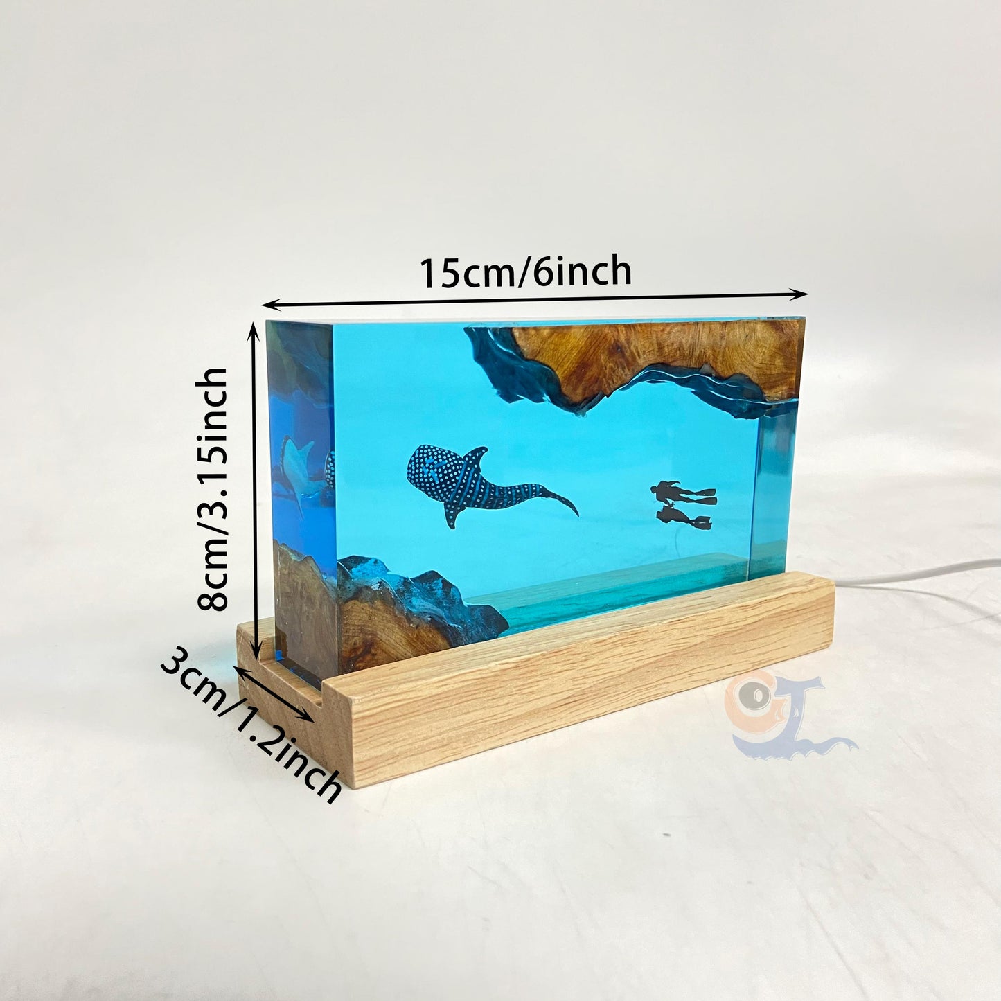 Whale Shark Cube Resin Lamp, Home Decor, Personalized Gifts, Halloween Gifts, Christmas Gifts, Handmade Gifts for Kids, Divers Crafts