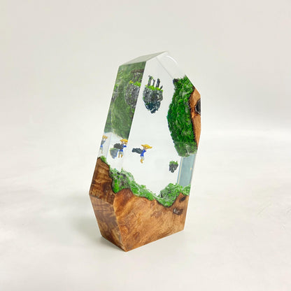 TLOZ Sky Islands Resin Wood Night Light, Gamer's Desk Decor Gift, TLOZ TOTK Fan Collectible, Christmas gifts, Perfect Gift for husband