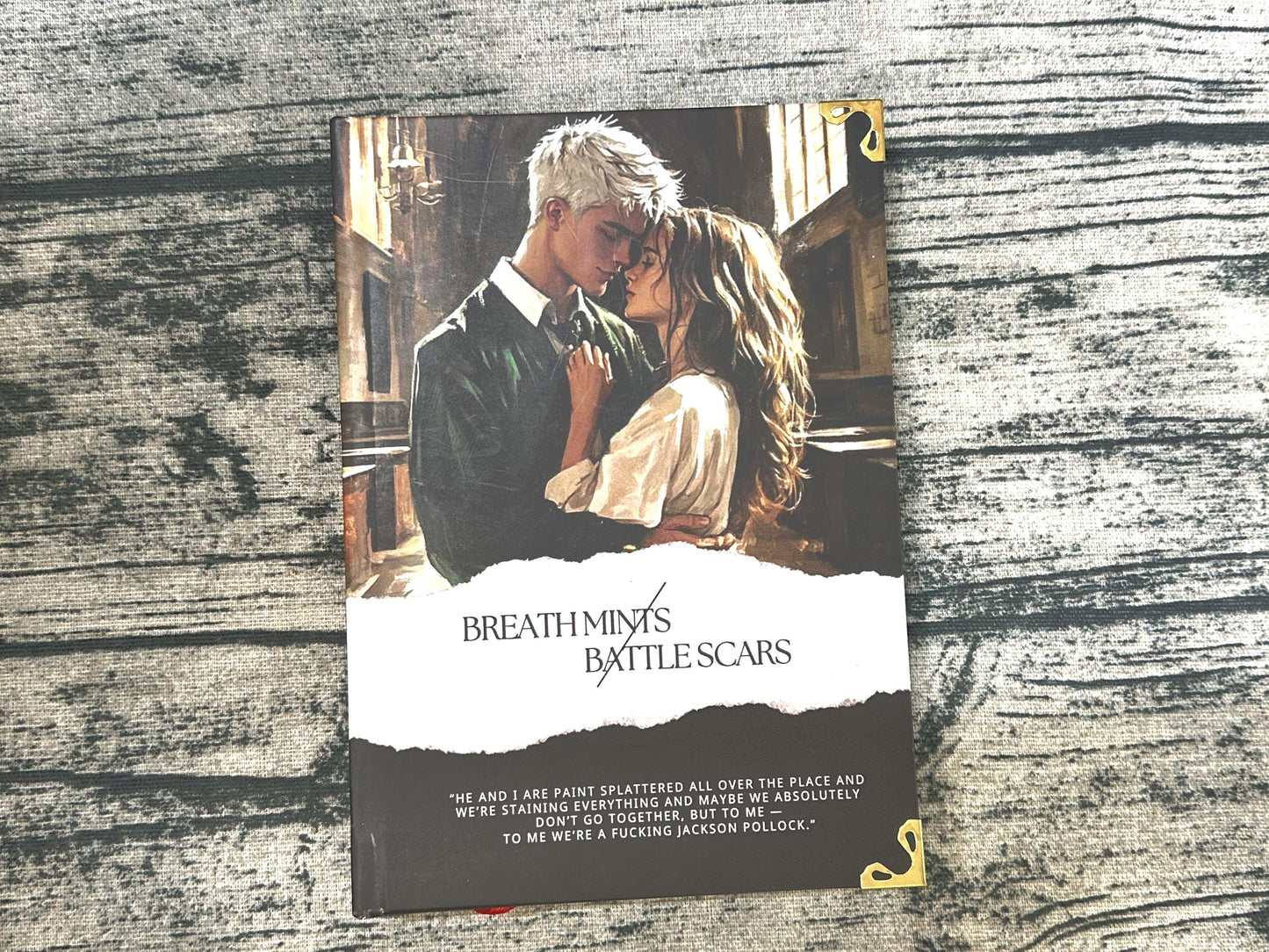 Breath Mints Battle Scars Book,  Handmade Book Binding, Gift-Ready Edition