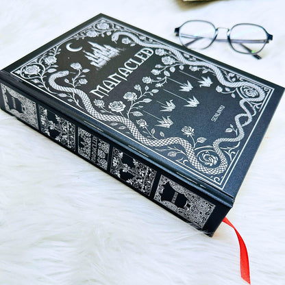 Manacled Illustrated Hardcover Book – Collector Edition Novel | Handmade Rebound Dark Romance | Art Prints & Bookmark Set