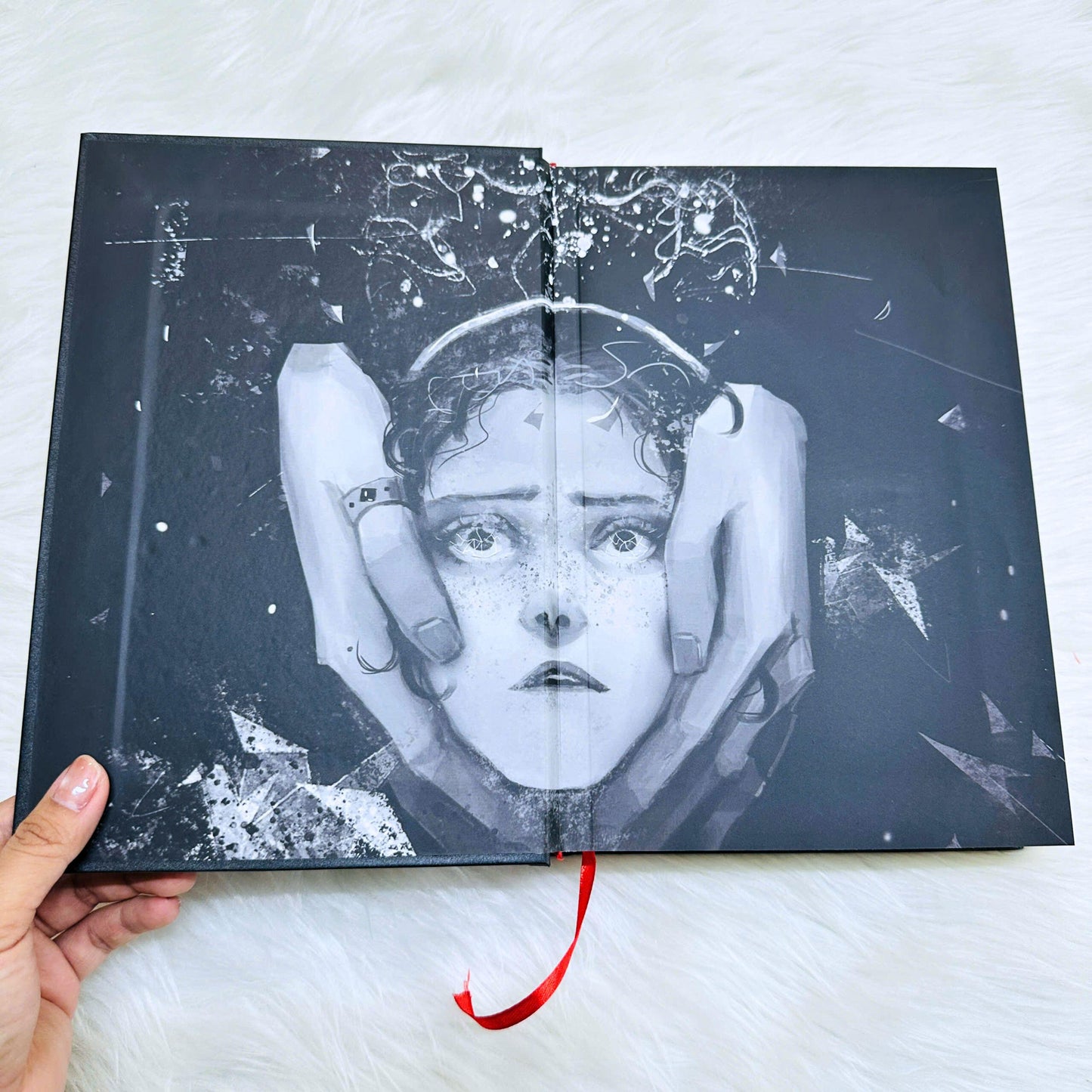 Manacled Illustrated Hardcover Book Style 3 – Collector Edition Novel | Handmade Rebound Dark Romance | Art Prints & Bookmark Set