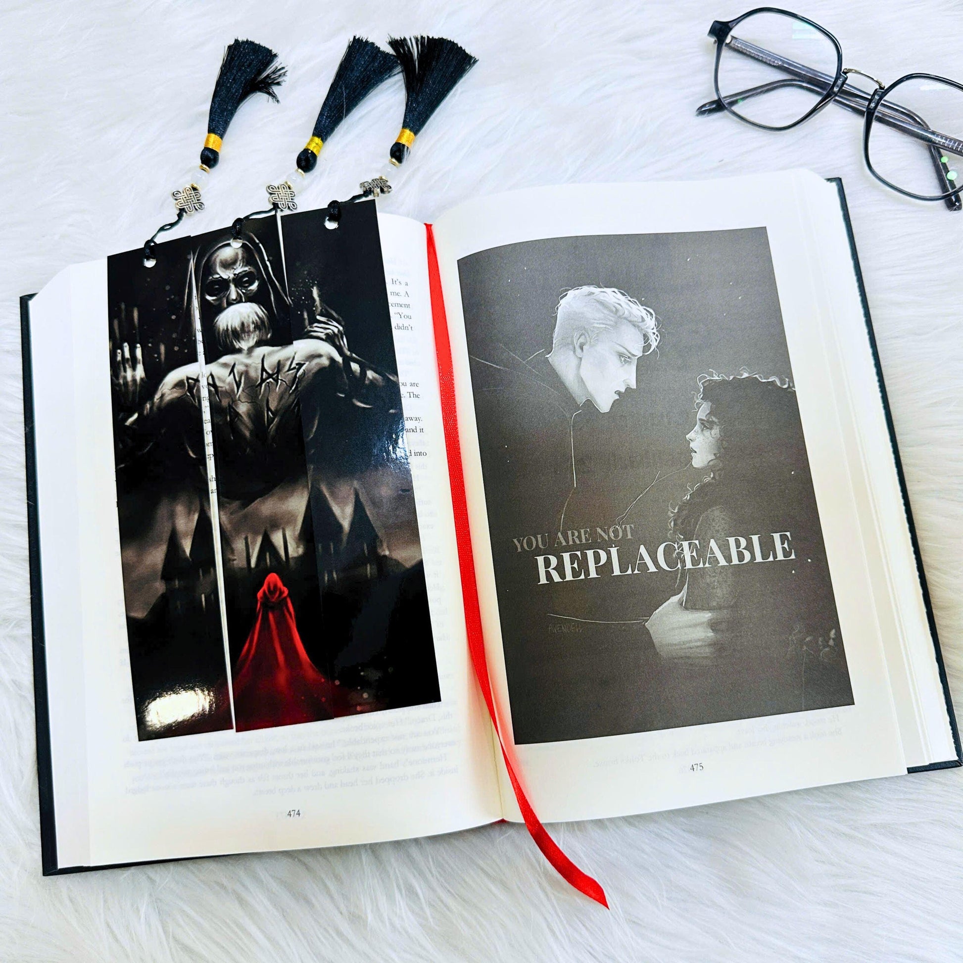 Manacled Illustrated Hardcover Book – Collector Edition Novel | Handmade Rebound Dark Romance | Art Prints & Bookmark Set