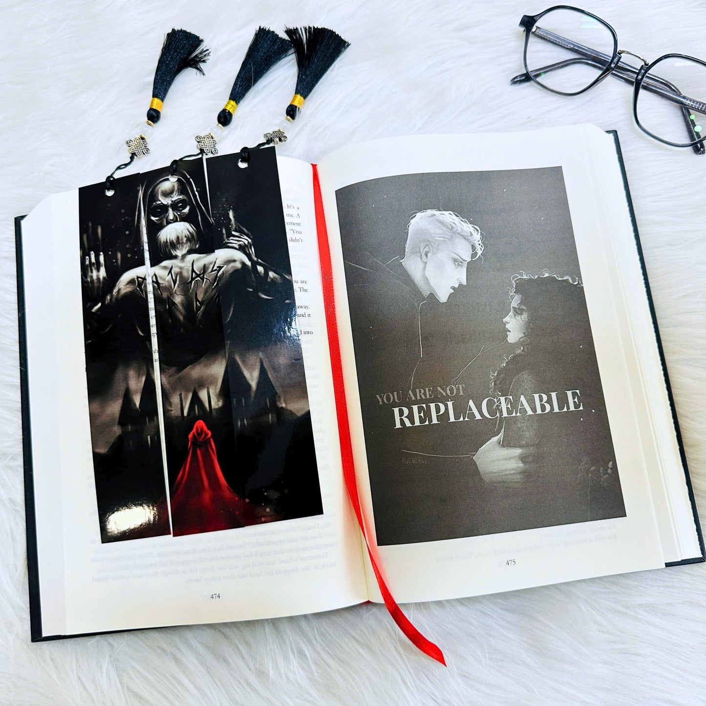 Manacled Illustrated Hardcover Book Style 3 – Collector Edition Novel | Handmade Rebound Dark Romance | Art Prints & Bookmark Set