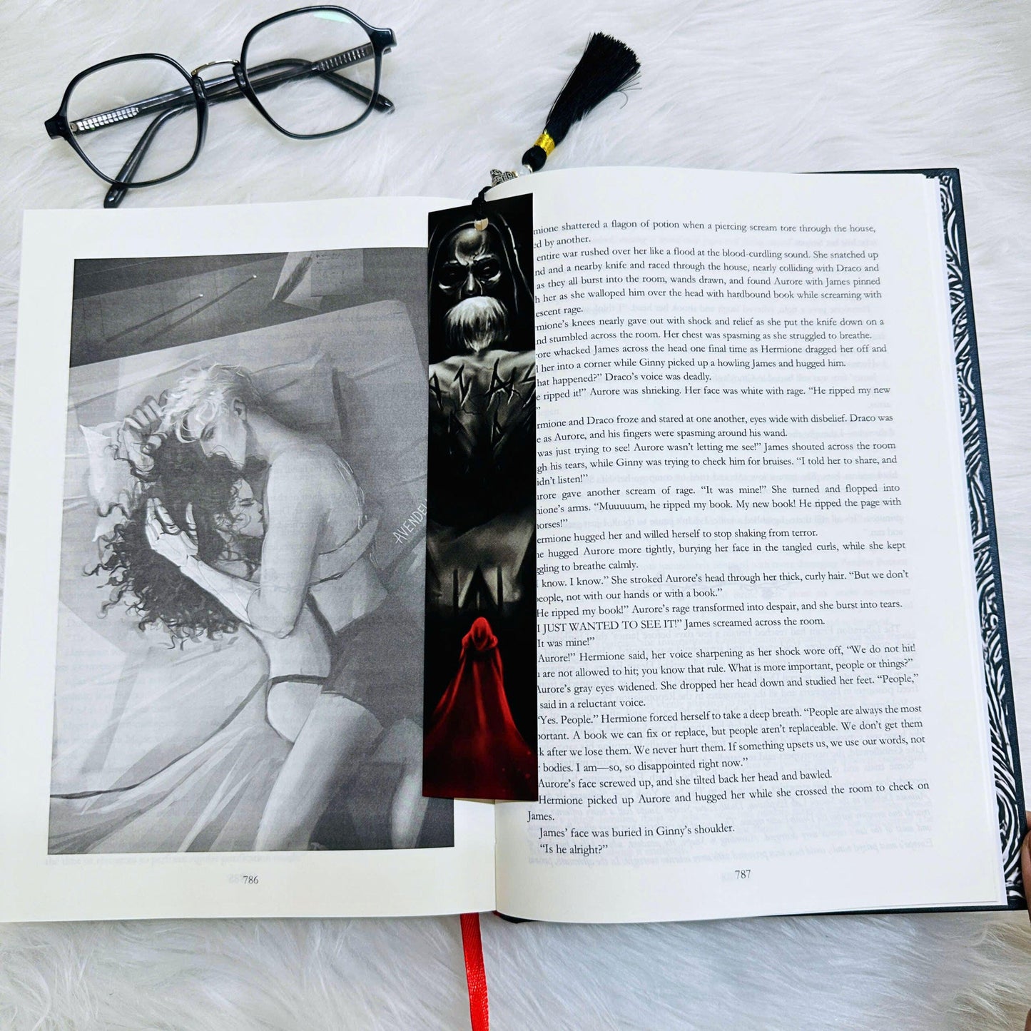 Manacled Illustrated Hardcover Book Style 2 – Collector Edition Novel | Handmade Rebound Dark Romance | Art Prints & Bookmark Set