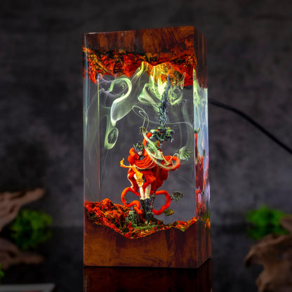 The tarnished  resin night light, Elden Ring Resin Lamp, gift ideas for him, home decor gift, the tarnished figure, Messmer Elden Ring Lamp
