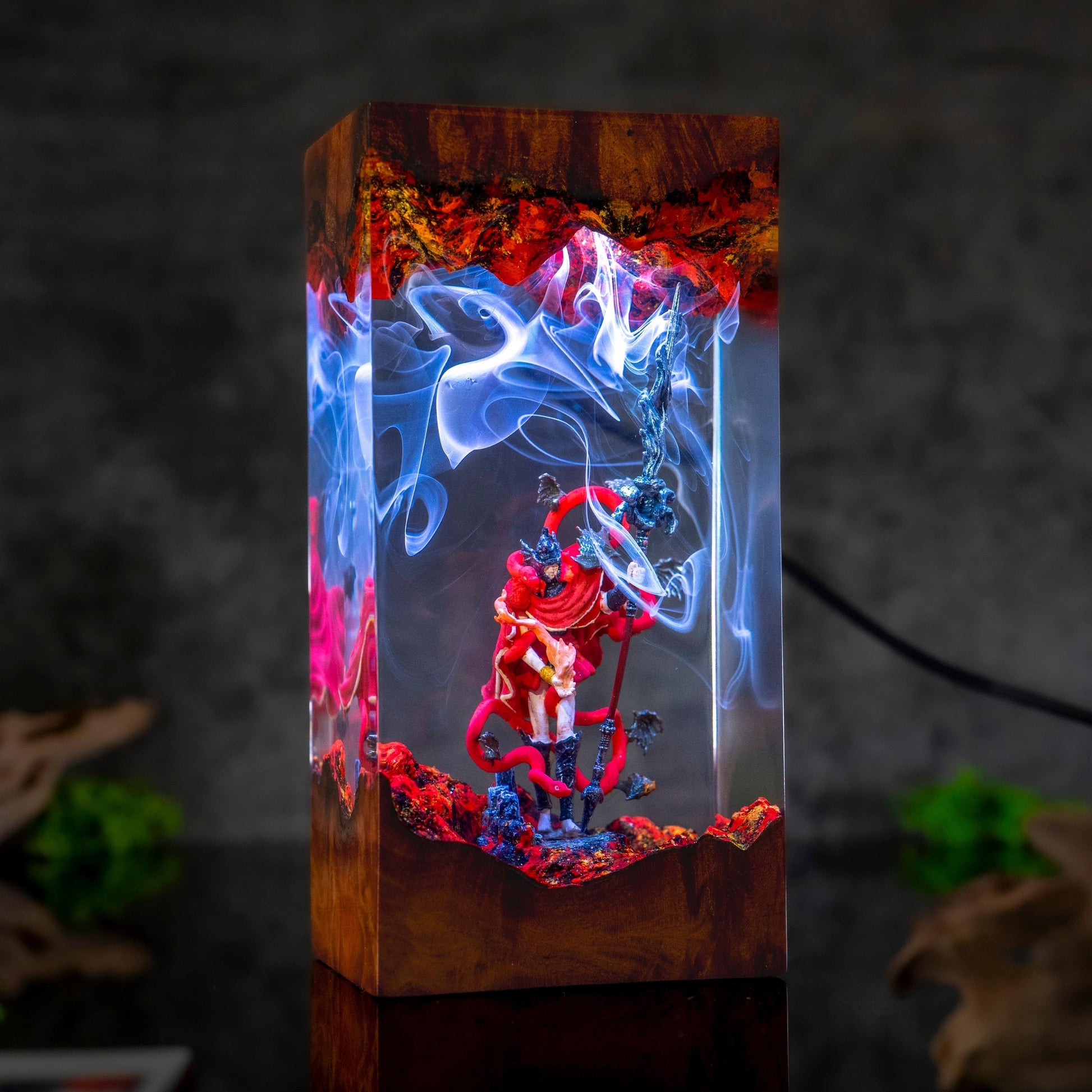 The tarnished  resin night light, Elden Ring Resin Lamp, gift ideas for him, home decor gift, the tarnished figure, Messmer Elden Ring Lamp