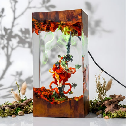 The tarnished  resin night light, Elden Ring Resin Lamp, gift ideas for him, home decor gift, the tarnished figure, Messmer Elden Ring Lamp