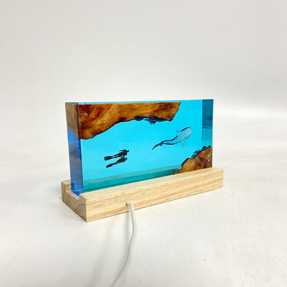 Whale Shark Cube Resin Lamp, Home Decor, Personalized Gifts, Halloween Gifts, Christmas Gifts, Handmade Gifts for Kids, Divers Crafts