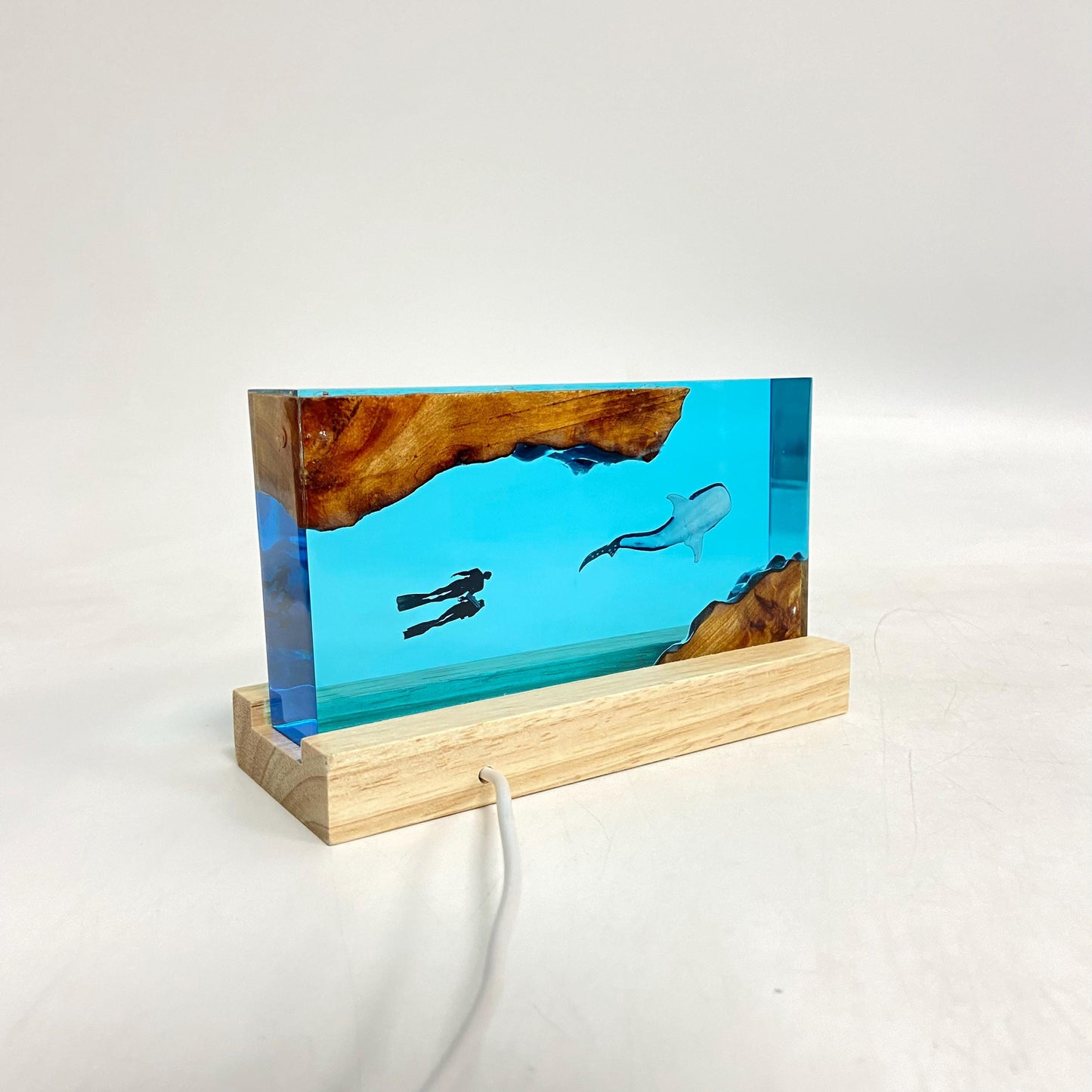 Whale Shark Cube Resin Lamp, Home Decor, Personalized Gifts, Halloween Gifts, Christmas Gifts, Handmade Gifts for Kids, Divers Crafts