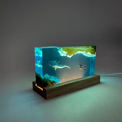 Whale Shark Cube Resin Lamp, Home Decor, Personalized Gifts, Halloween Gifts, Christmas Gifts, Handmade Gifts for Kids, Divers Crafts