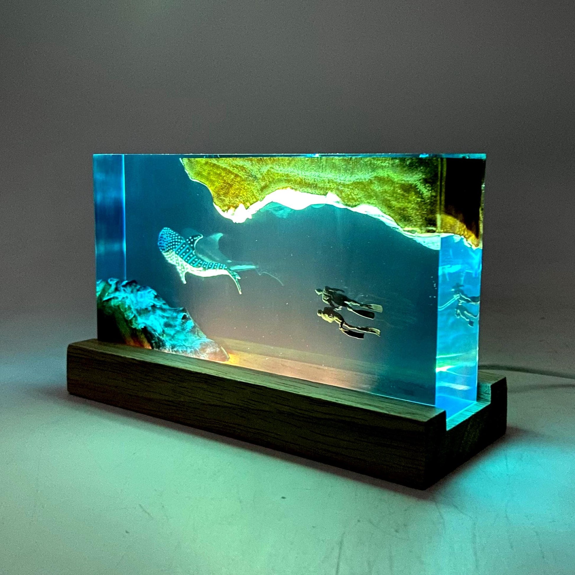 Whale Shark Cube Resin Lamp, Home Decor, Personalized Gifts, Halloween Gifts, Christmas Gifts, Handmade Gifts for Kids, Divers Crafts