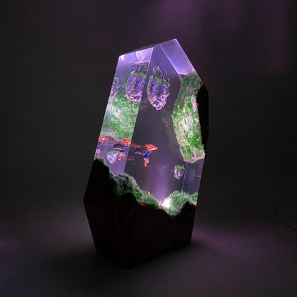 TLOZ Sky Islands Resin Wood Night Light, Gamer's Desk Decor Gift, TLOZ TOTK Fan Collectible, Christmas gifts, Perfect Gift for husband