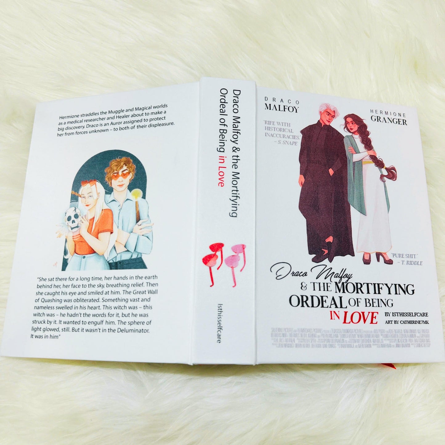 Draco Mal..foy Mortifying Ordeal Handmade Hardcover Book, Illustrated Fan Made Collector Edition, Sewn Binding, Bookish Gift Set