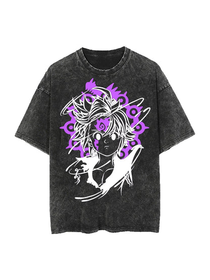 WRATH SIN MELIODAS VINTAGE OVERSIZE TEE